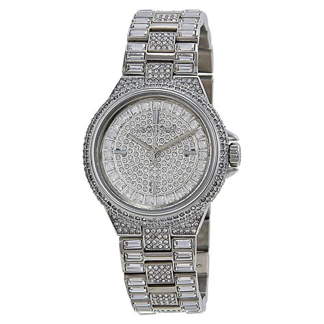 michael kors diamond watch silver